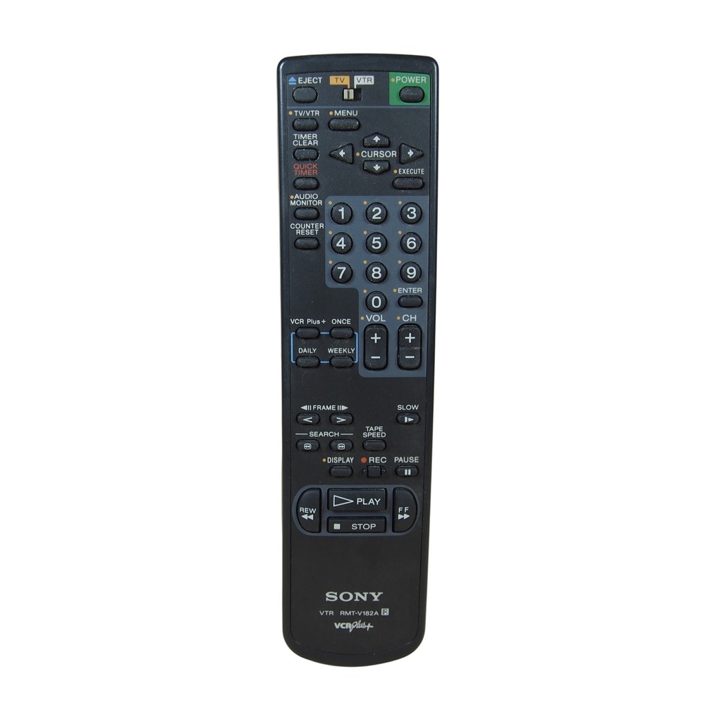 Genuine Sony RMT-V182A Remote Control for SLV690 SLV690F TV VTR VCR Hi-Fi Stereo
